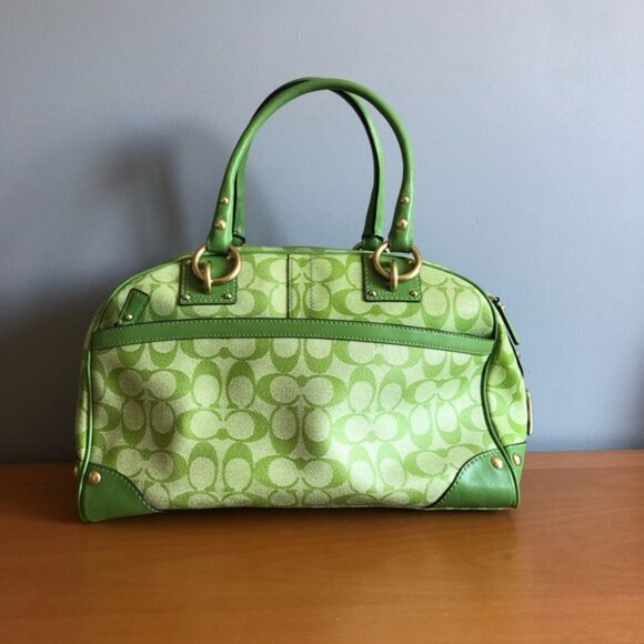 NWOT Sassy Large Bright Green Coach Satchel-Whimsical & Fun Bag - Picture 8 of 12